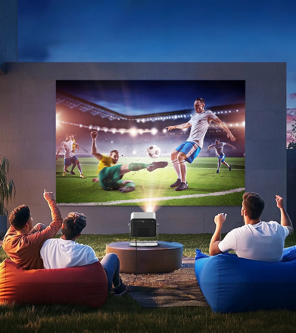 VEVSHAO V80 4K Projector Full HD1080P 2200 Anis Lumens Android 11.0 WiFi 6 Video Home Movie Theater Projectors with Base Stand