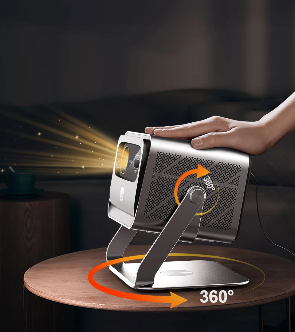 VEVSHAO V80 4K Projector Full HD1080P 2200 Anis Lumens Android 11.0 WiFi 6 Video Home Movie Theater Projectors with Base Stand