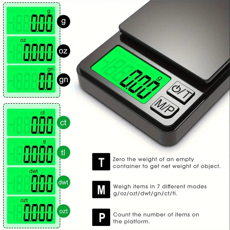 Precision Pocket Scale 1000g x 0.1g - Digital Mini Scale for Food, Jewelry & Travel ⚖️✨
