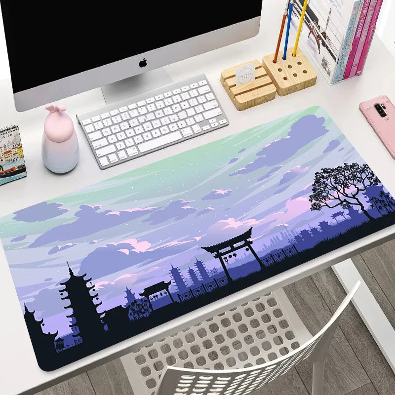Night Moon Large Cool Mouse Pad – Premium Non-Slip Esports Desk Mat for Laptop & PC Gaming