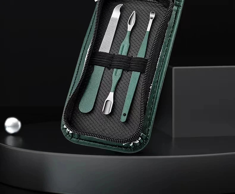 6-Piece Nail Clipper Set | Professional Stainless Steel Manicure Set for Finger & Toe, Portable Travel Case