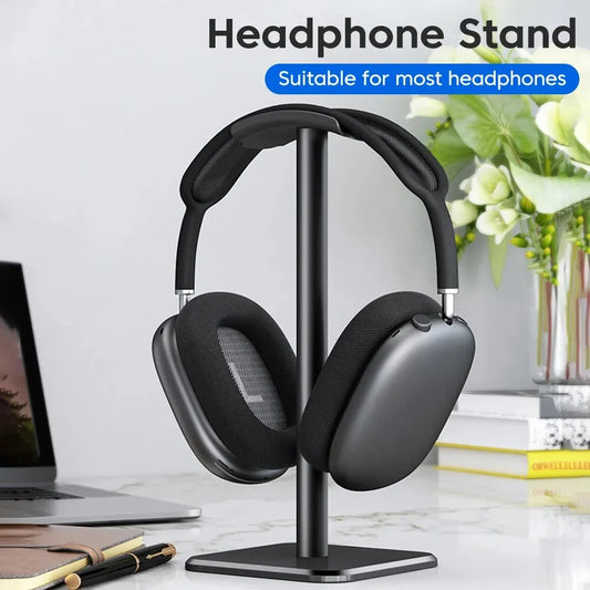 Universal Headphone Stand - Aluminum Alloy Gaming Headset Holder for Desktop Earphones Support