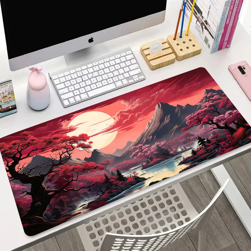 Night Moon Large Cool Mouse Pad – Premium Non-Slip Esports Desk Mat for Laptop & PC Gaming