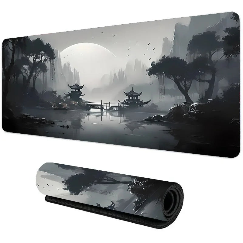 Night Moon Large Cool Mouse Pad – Premium Non-Slip Esports Desk Mat for Laptop & PC Gaming
