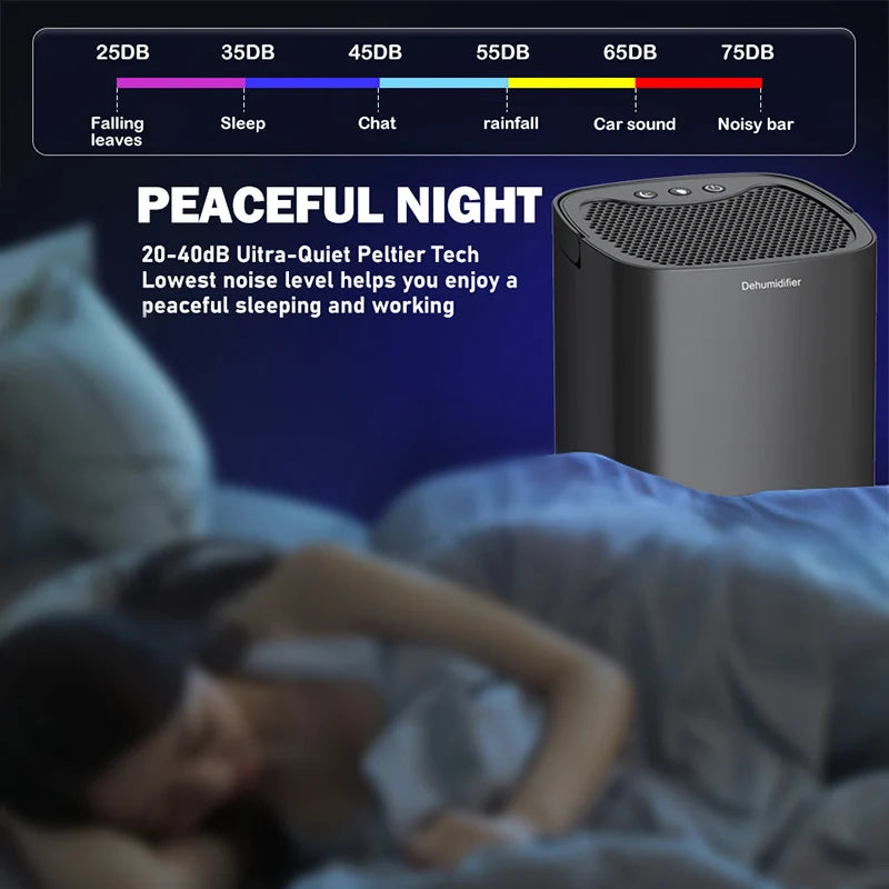 Air Dehumidifier Portable Mute Moisture Absorber - Fresh Air for Home & Office 🌬️✨