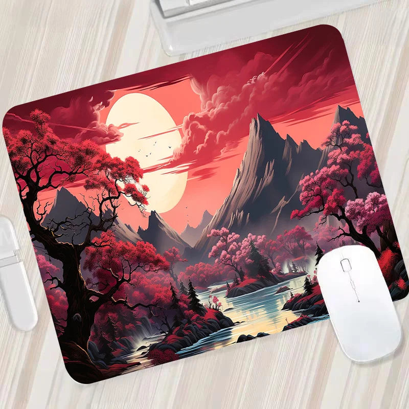 Night Moon Large Cool Mouse Pad – Premium Non-Slip Esports Desk Mat for Laptop & PC Gaming