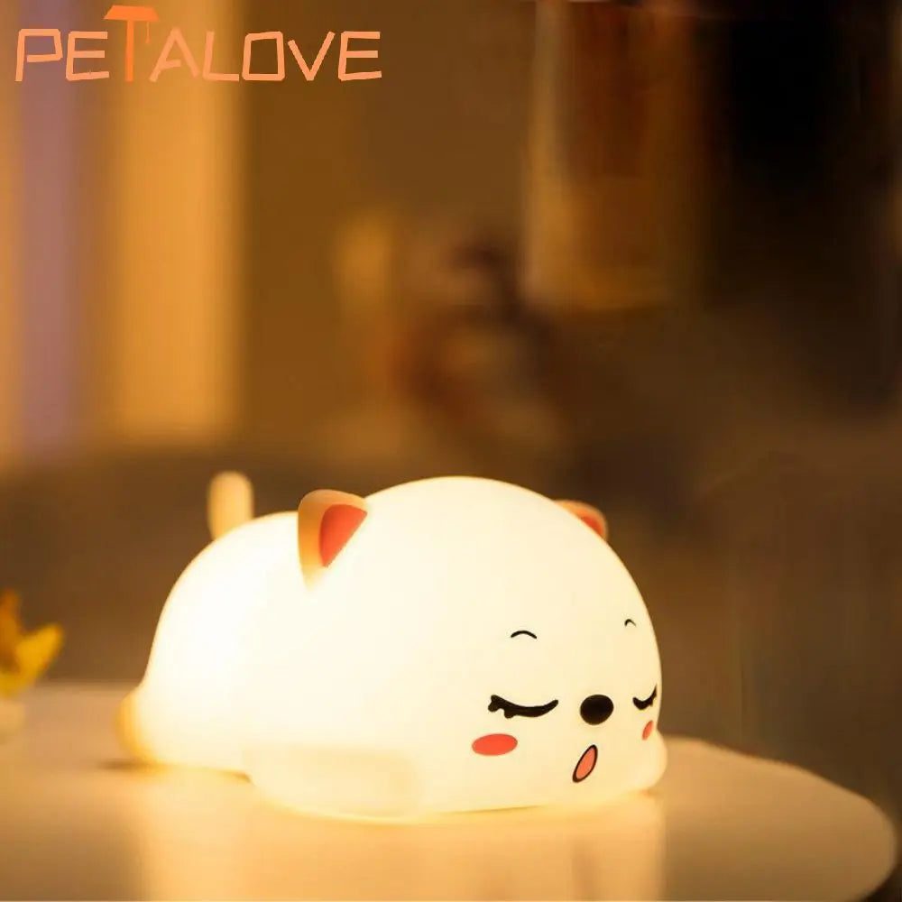 Cute Animal Night Light - Panda, Rabbit, Duck Silicone Lamp for Kids 🌟✨