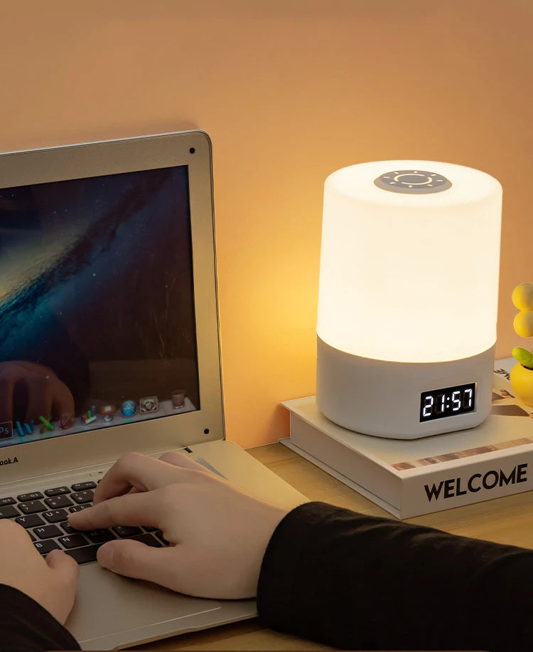 LED Night Light Clock - Touch Dimmable Bedside Desk Lamp for Kids & Adults 🕰️✨