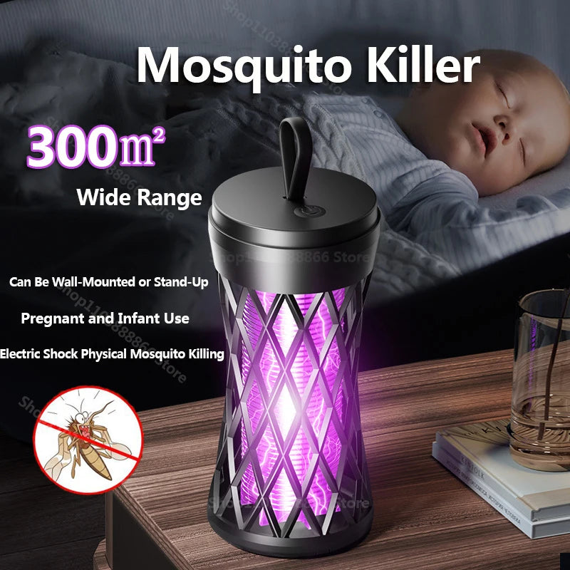 Electric Shock Mosquito Killer Lamp Outdoor Atmosphere Light Mosquito Repellent Safe Efficient Home Mosquito Zapper Household
