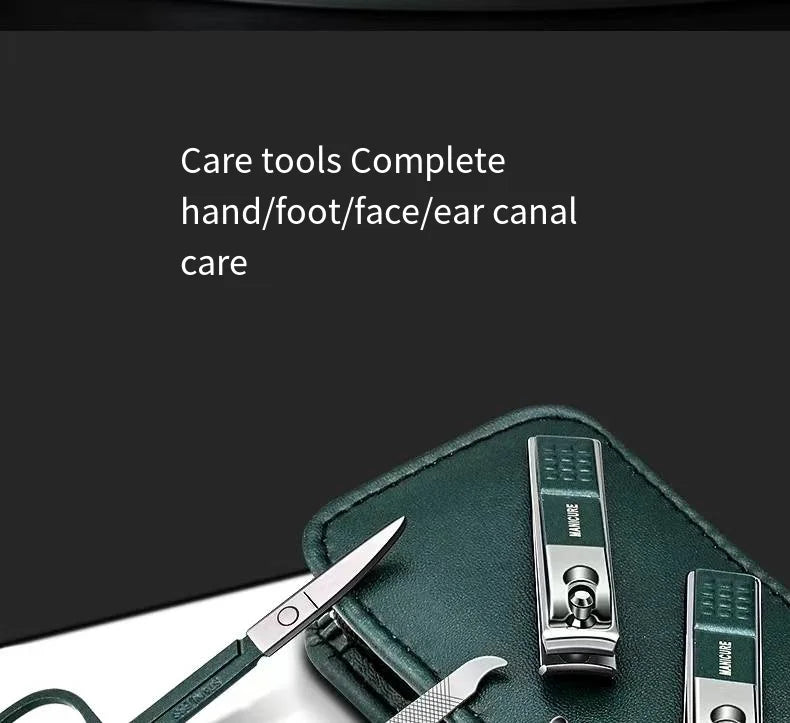 6-Piece Nail Clipper Set | Professional Stainless Steel Manicure Set for Finger & Toe, Portable Travel Case