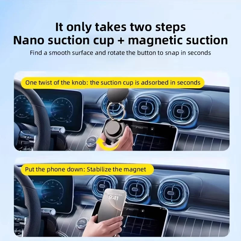 360 Degree Rotating Magnetic Mobile Phone Holder - Strong Suction Car Mount 📱✨