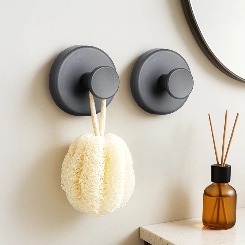 Strong Suction Cup Hook | Vacuum Lock Towel Holder, Waterproof & Reusable PP, No Drilling Required