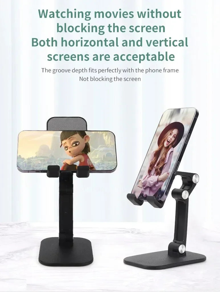 Desktop Phone Holder - Adjustable, Foldable Stand for Phones & Tablets 📱✨