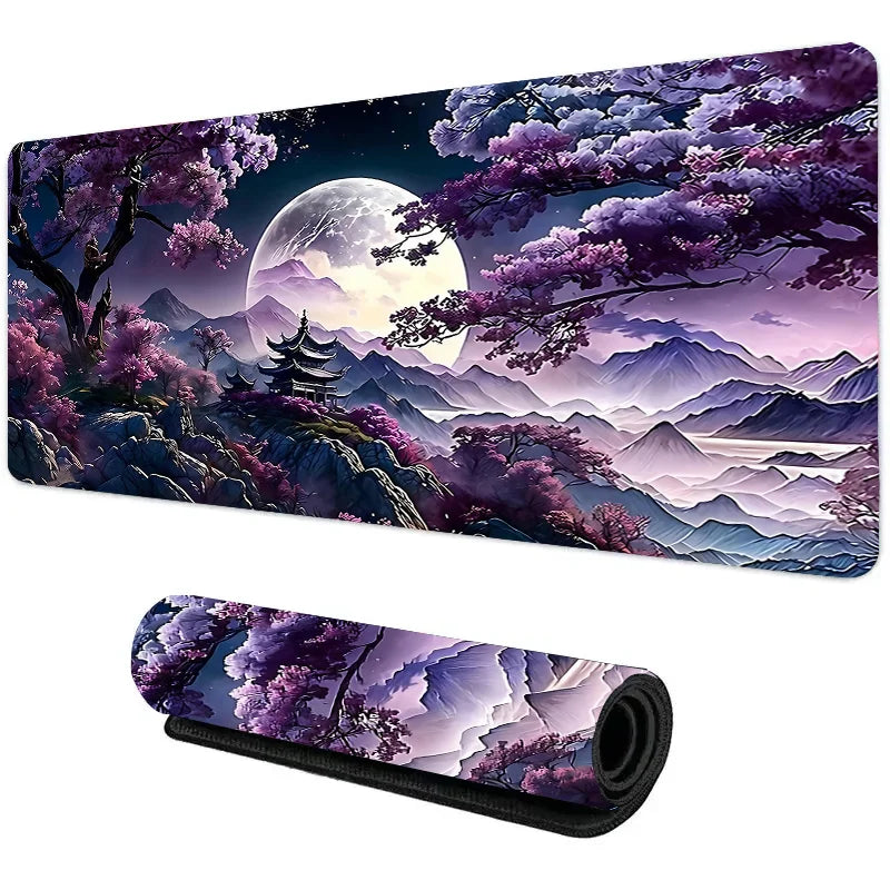 Night Moon Large Cool Mouse Pad – Premium Non-Slip Esports Desk Mat for Laptop & PC Gaming