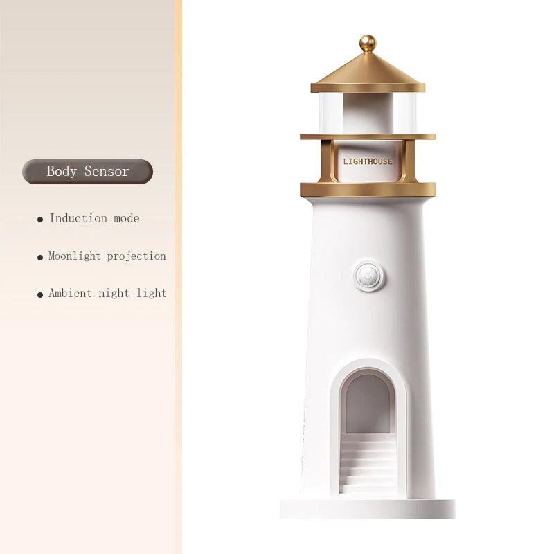 Floating Moon Lamp Projection Lighthouse Light