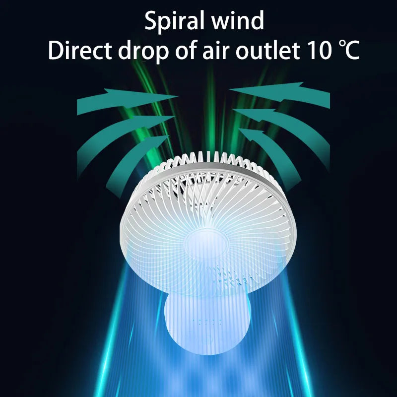 3600mAh USB Desk Fan - 4 Speed Adjustable Cooling for Home & Travel 🌬️✨