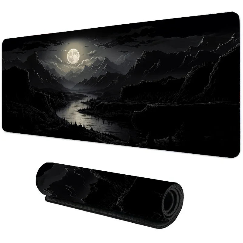 Night Moon Large Cool Mouse Pad – Premium Non-Slip Esports Desk Mat for Laptop & PC Gaming