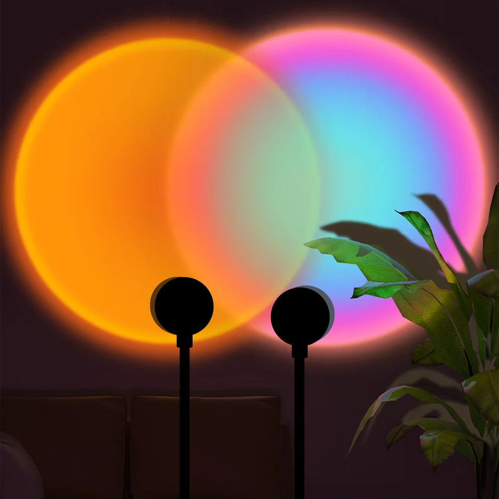 2PCS Sunset & Rainbow Light Projector