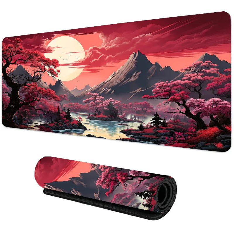 Night Moon Large Cool Mouse Pad – Premium Non-Slip Esports Desk Mat for Laptop & PC Gaming