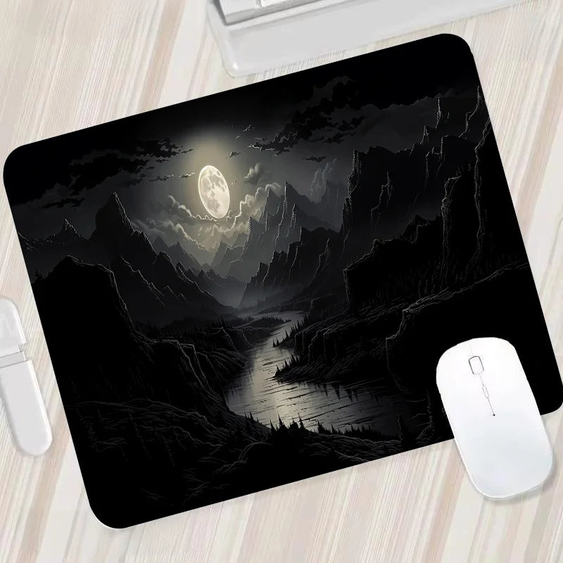 Night Moon Large Cool Mouse Pad – Premium Non-Slip Esports Desk Mat for Laptop & PC Gaming