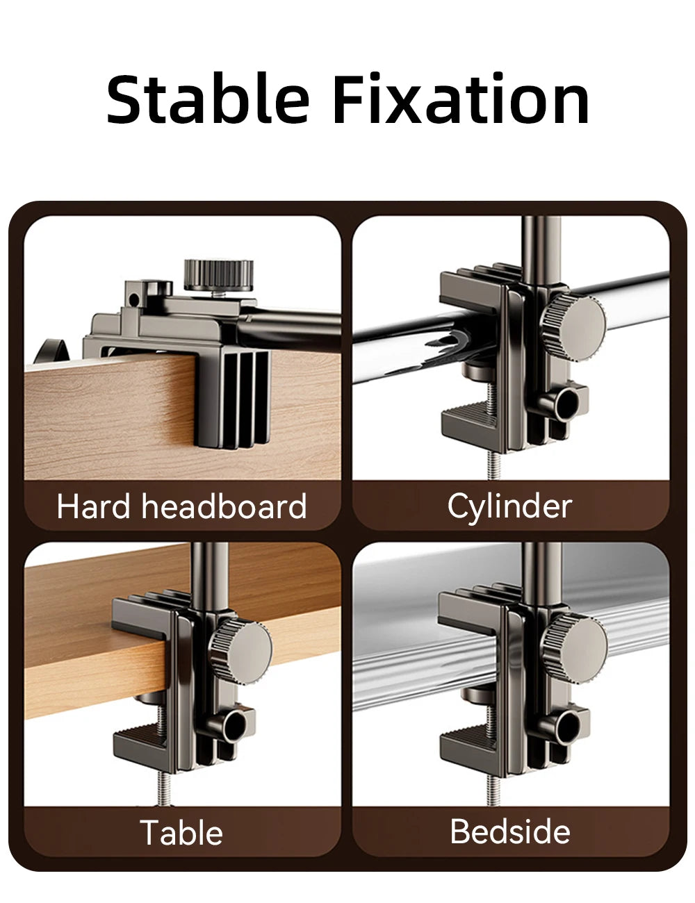 Desktop Mobile Phone & Tablet Holder – Folding Cantilever Bed Clip for Apple, Samsung, iPad 📱📲