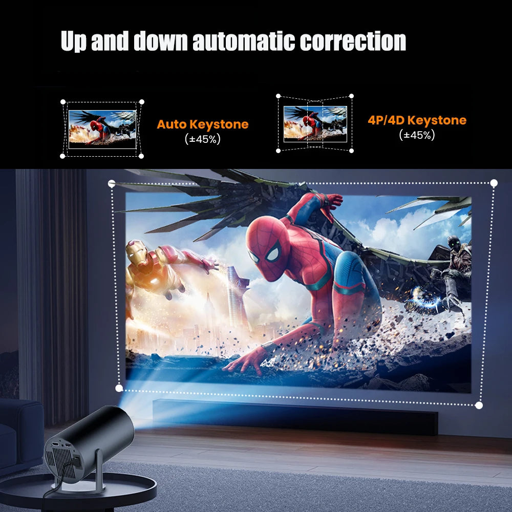 DITONG hy300 pro new Projector 4K Android Wifi 1080P 1280*720P HD Home Cinema Outdoor portable Video movies led mini Projetor