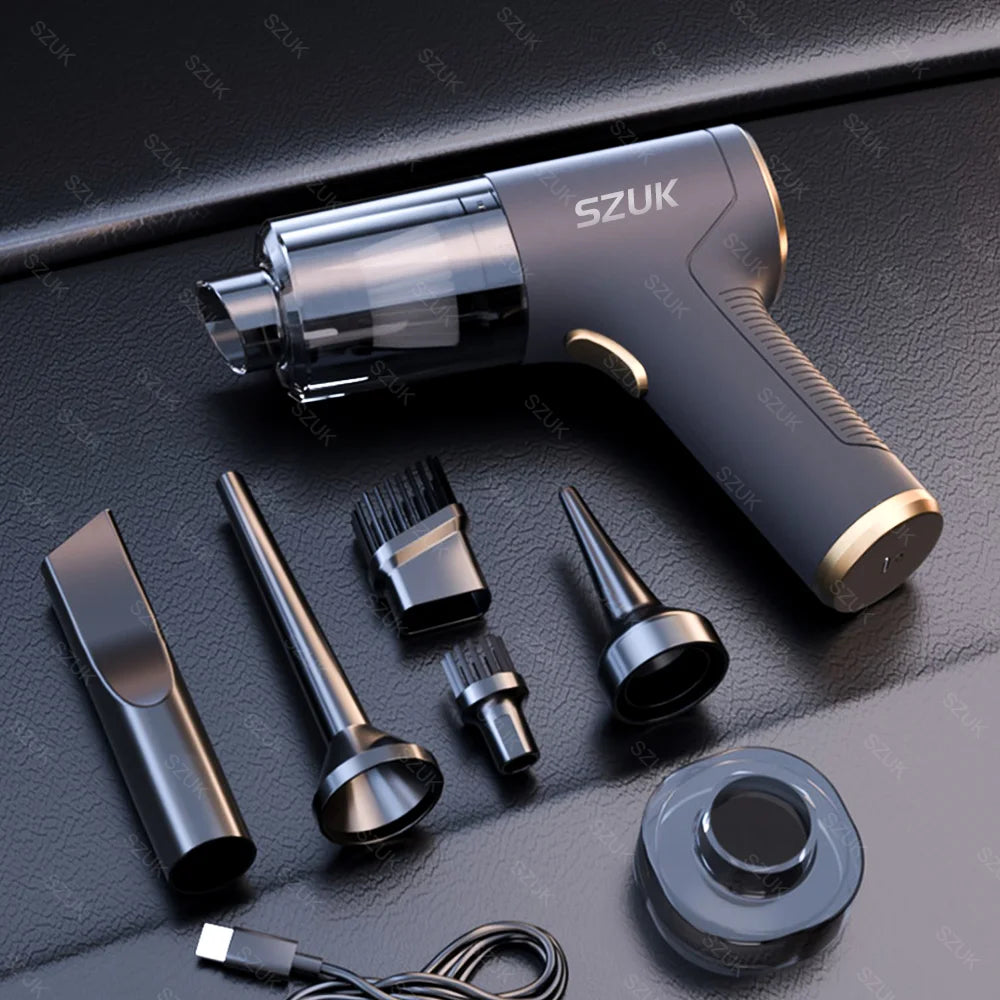 SZUK 98000PA Car Vacuum Cleaner - Mini Powerful Handheld Cleaner for Car & Home 🚗✨