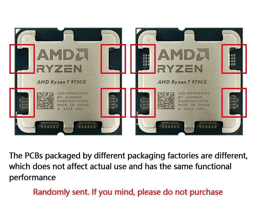 AMD Ryzen 7 9700X R7 9700X 3.8GHz L3=32M Processor 65W 8-Core 16-Thread DDR5 Socket AM5 4NM NEW  but No Fan
