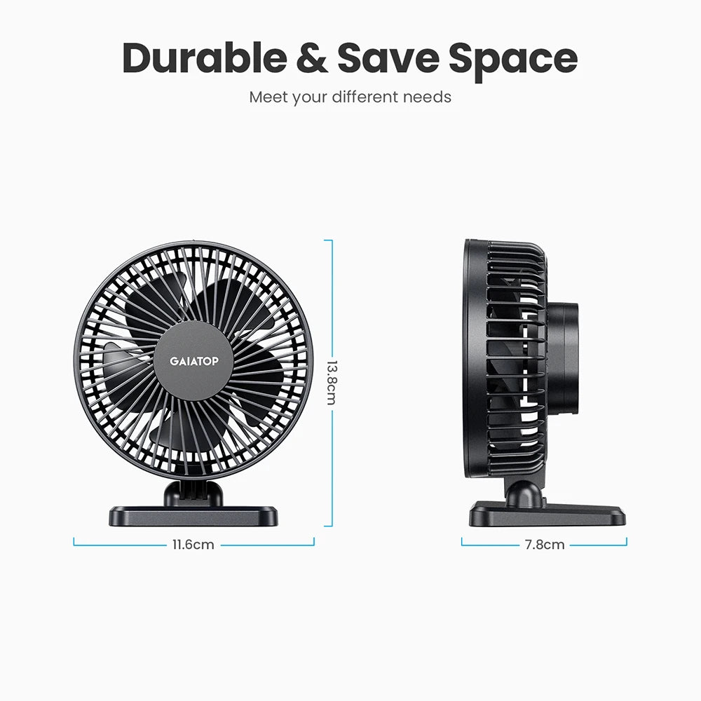 GAIATOP Mini USB Desktop Fan - Portable Cooling for Home & Office 🌬️✨