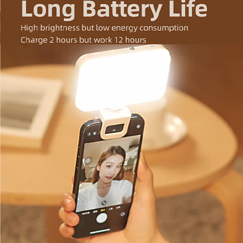 Pocket LED Selfie Light - Clip-On Ringlight for iPhone, iPad, & Laptop 💡✨