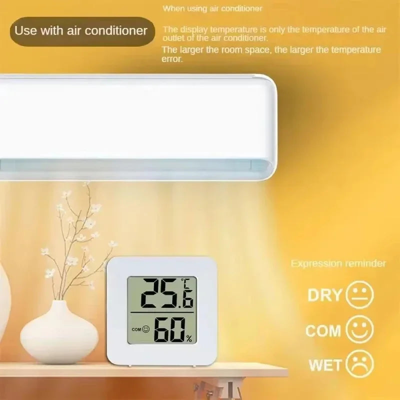 Electronic Clock Temperature Humidity Meter Weather Station for Home With Alarm LED Thermometer Thermo-Hygrometer Multifunction
