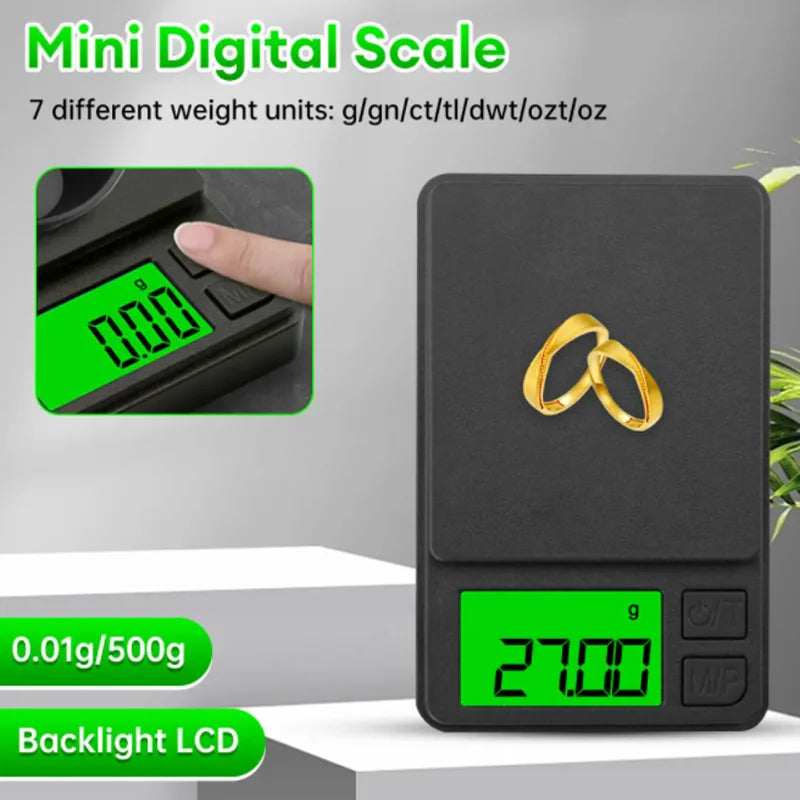 Precision Pocket Scale 1000g x 0.1g - Digital Mini Scale for Food, Jewelry & Travel ⚖️✨