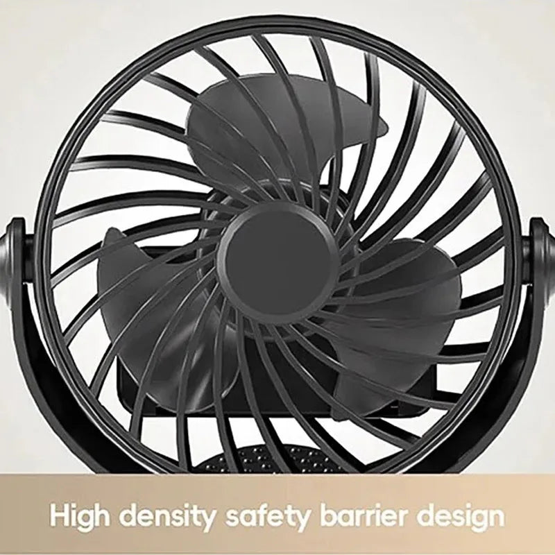 Rechargeable Portable Electric Fan 720° Rotating Hanging Clip Fan