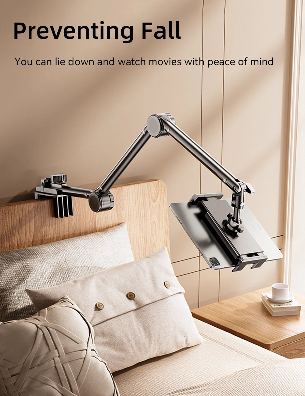Desktop Mobile Phone & Tablet Holder – Folding Cantilever Bed Clip for Apple, Samsung, iPad 📱📲