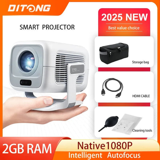 DITONG X3Plus HD projector Native 1080P support 4K WIFI6 BT5.4 Android mini Portable projector led home theater video projector