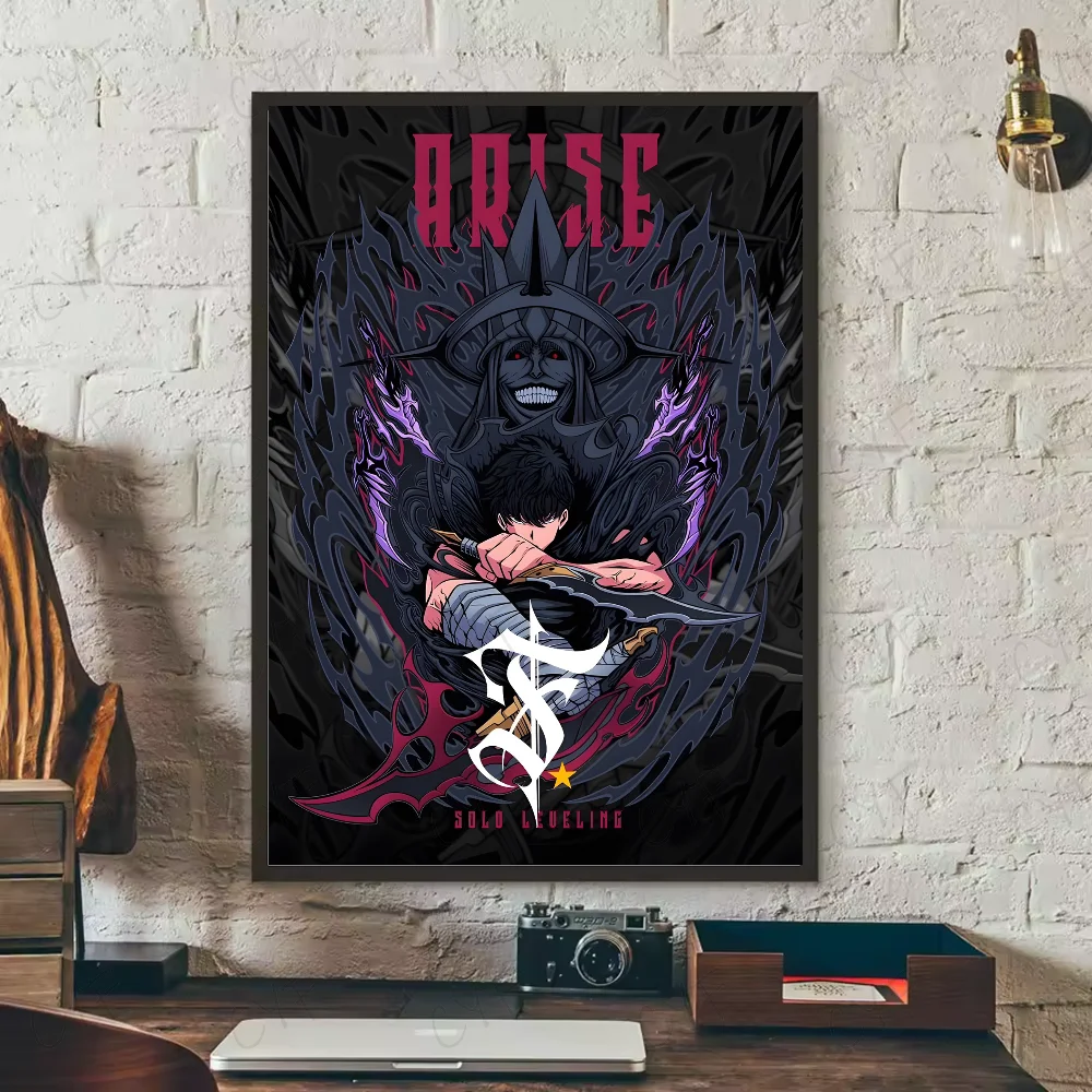 Stunning Solo Leveling Anime Poster HD Art – Waterproof Sticky Wall Décor for Your Living Room