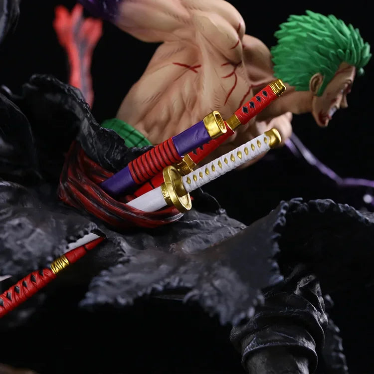35CM One Piece Anime Roronoa Zoro Figurine Pvc Gk Statue Figurine Model Doll Collection