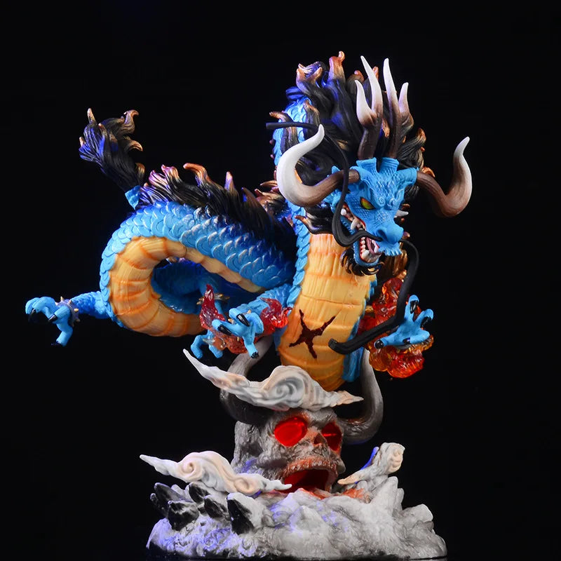 Epic 22cm One Piece Kaido Dragon Form GK Figure – Four Emperors with Lamp, PVC Action Model