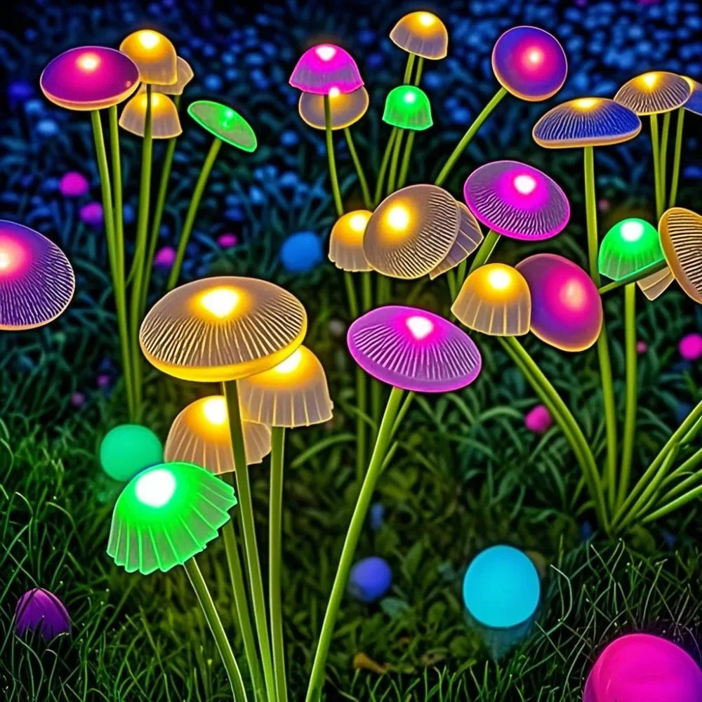 Solar Mushroom Lawn Lights - Waterproof LED Jellyfish Lamp for Garden Decor 🌼✨