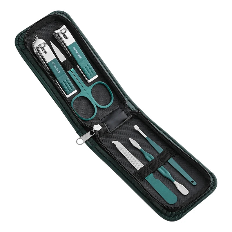 6-Piece Nail Clipper Set | Professional Stainless Steel Manicure Set for Finger & Toe, Portable Travel Case