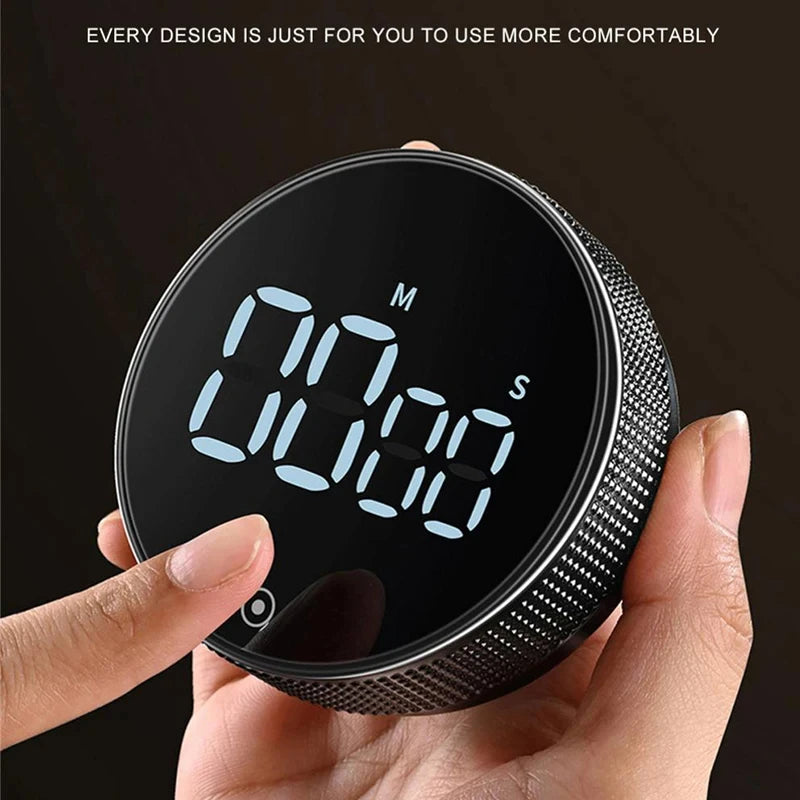 Magnetic Kitchen Timer - Digital Countdown Rotary for Cooking & Shower ⏰✨