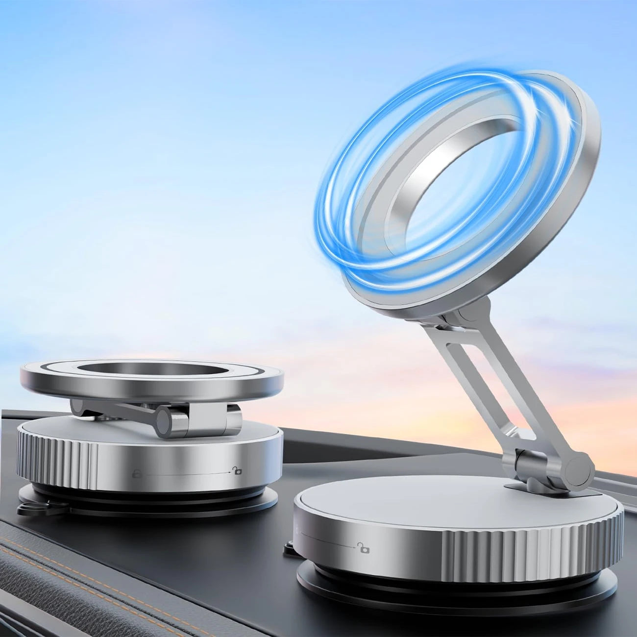 Vacuum Magnetic Phone Holder - MagSafe 360° Adjustable Suction Cup Stand 📱✨
