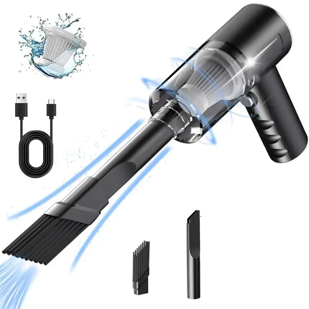Wireless Vacuum Cleaner | 120W Handheld Car Vacuum 5500Pa Suction, HEPA Filter, Rechargeable & Portable for Home Car Office