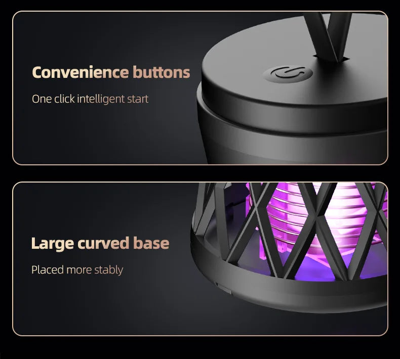 Electric Shock Mosquito Killer Lamp Outdoor Atmosphere Light Mosquito Repellent Safe Efficient Home Mosquito Zapper Household