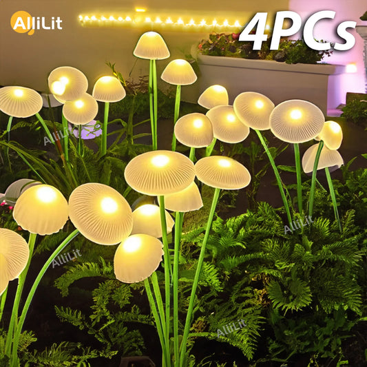 Solar Mushroom Lawn Lights - Waterproof LED Jellyfish Lamp for Garden Decor 🌼✨