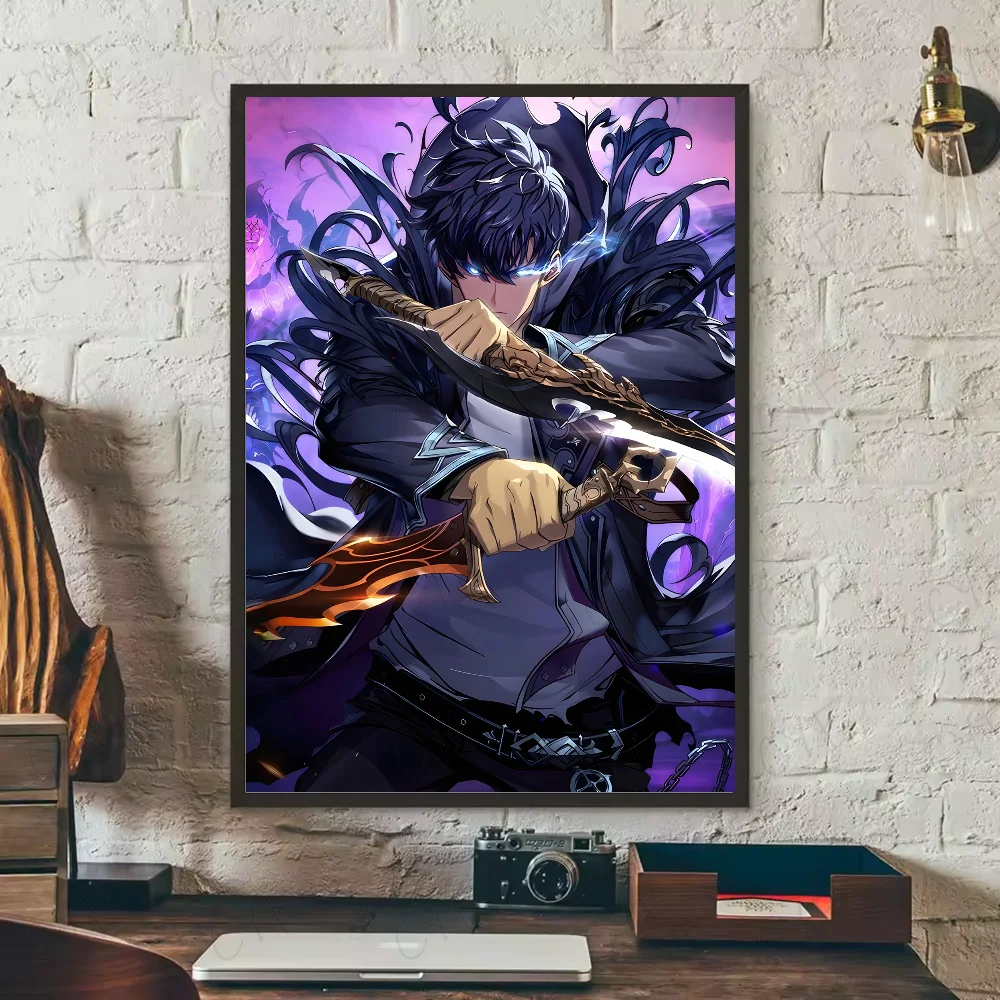 Stunning Solo Leveling Anime Poster HD Art – Waterproof Sticky Wall Décor for Your Living Room