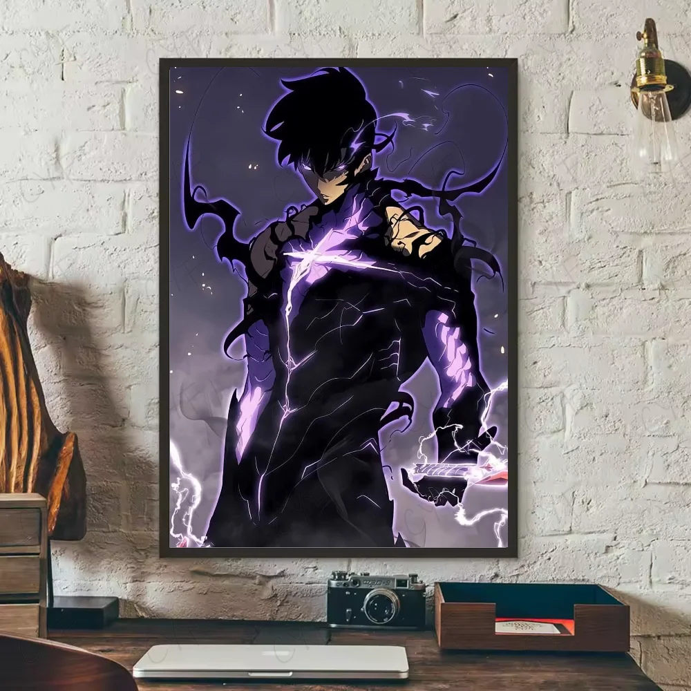 Stunning Solo Leveling Anime Poster HD Art – Waterproof Sticky Wall Décor for Your Living Room