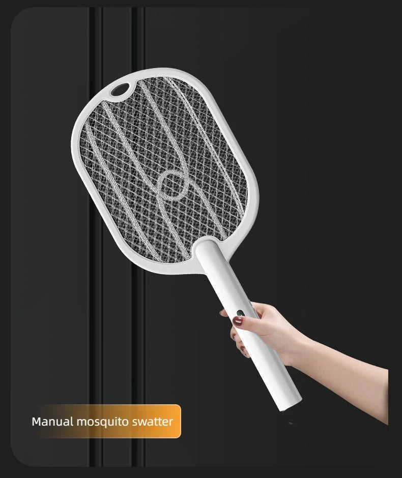 3000V Mosquito Swatter | 3-in-1 Electric Mosquito Killer — Handheld, Wall Mount & Desktop Lamp with TYPE-C Charging