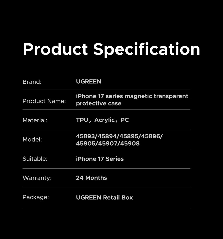 UGREEN Magnetic Case for iPhone 17 Pro - MagSafe Shockproof Cover 📱✨