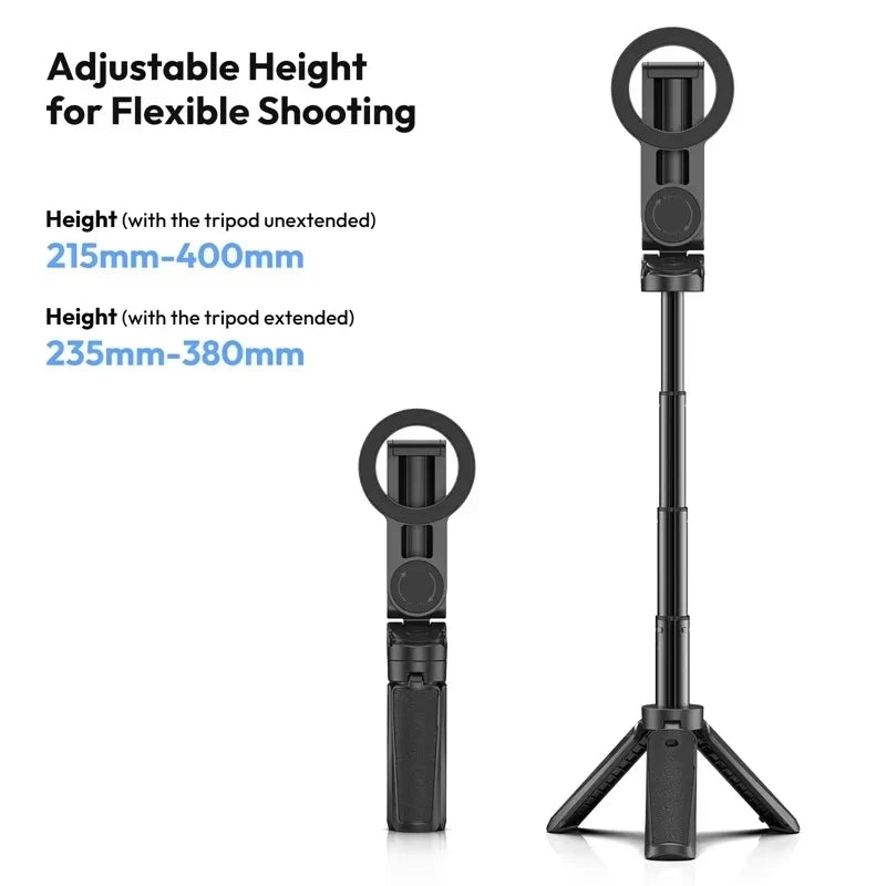 Magnetic Phone Tripod - Wireless Grip Selfie Stick for iPhone &amp; Samsung 📱✨